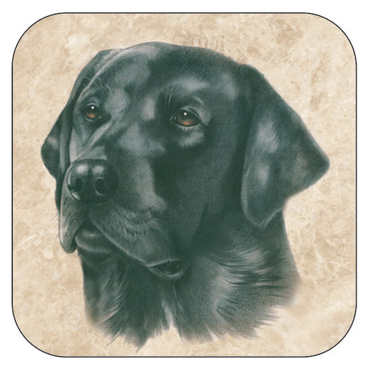 Coaster per 3 pieces Black Labrador