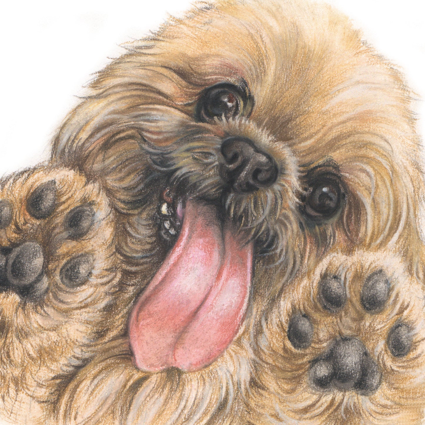 Square card - Are you in such a good mood too? - Dog print