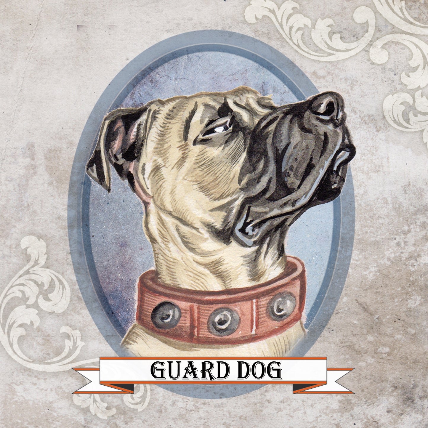 Vierkante kaart - Guard Dog (Duitse Dog)
