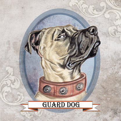 Vierkante kaart - Guard Dog (Duitse Dog)