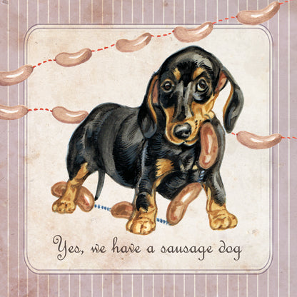 Quadratische Karte – Werde es nie verlernen.. (Dackel / Dachshund)