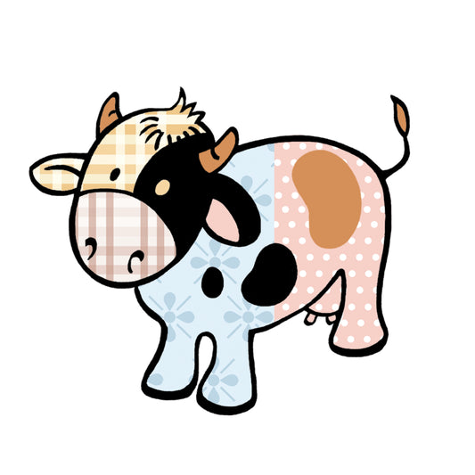 Square card - Patchwork Cow