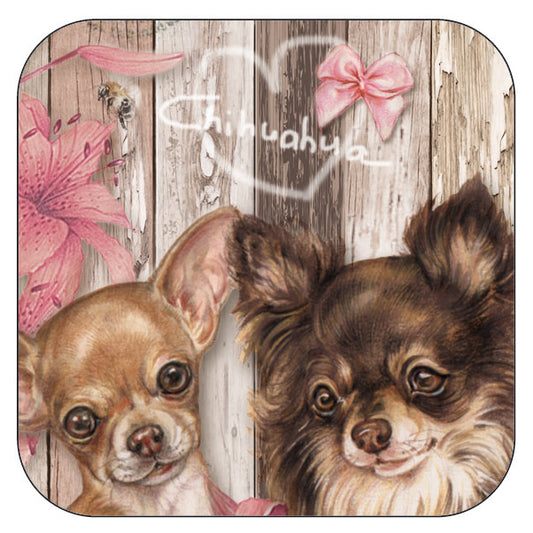 Chihuahua coaster per 3 pieces