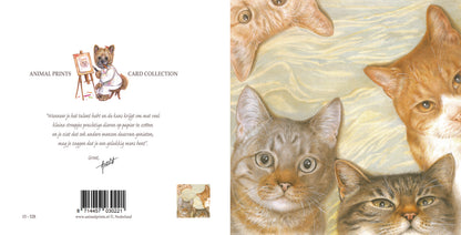 Quadratische Karte – Katzencollage (Katzenmotiv)