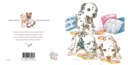 Square card - Delicious, isn't that rusk with mice. Approved by the Dalmatian Association