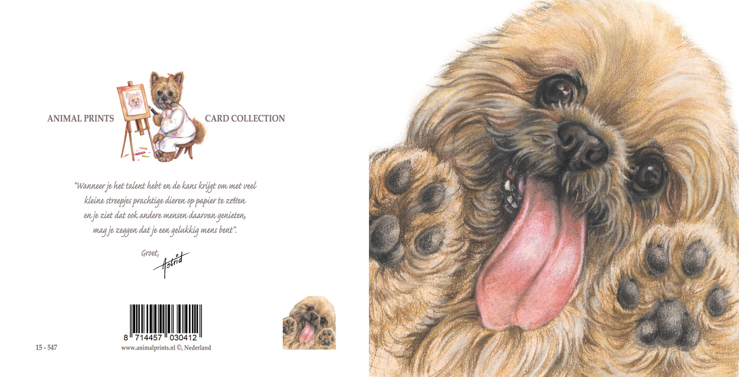Square card - Are you in such a good mood too? - Dog print