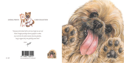 Square card - Are you in such a good mood too? - Dog print