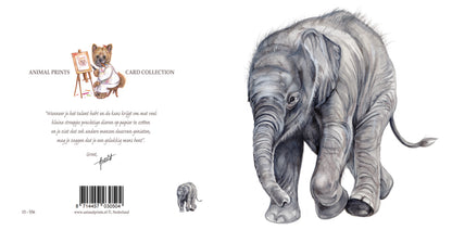 Square card - Elephant; "I'll come to you then"!