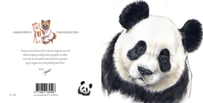 Square Card - Look, you can talk to this Panda (Panda Bear)