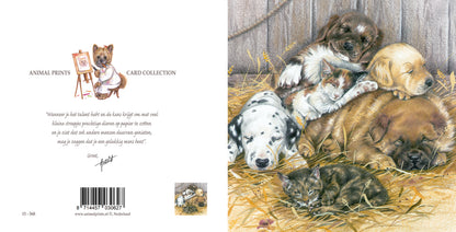Square card - Time for a break. (dogs)