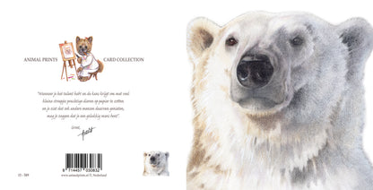 Square card - Polar bear, self-portrait