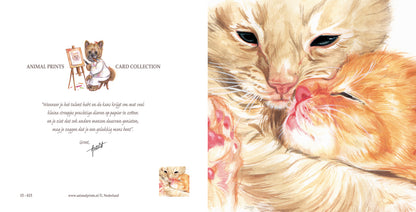 Quadratische Karte – Wahre Liebe beginnt bei dir… (Katzenmotiv)
