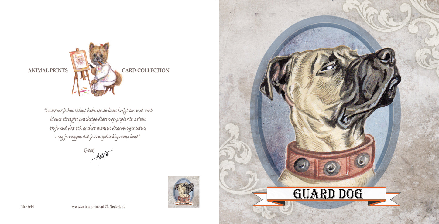 Vierkante kaart - Guard Dog (Duitse Dog)