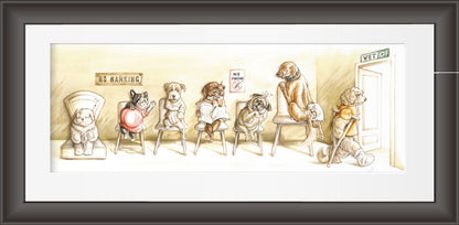 Reproductie "In de wachtkamer bij de Dierenarts".