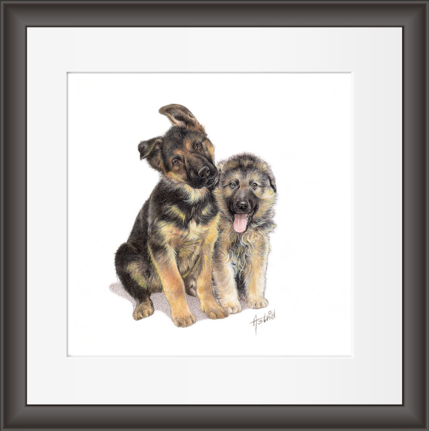 Reproductie "Herderpups".