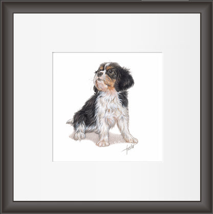 Reproductie "Cavalier King Charles Spaniels".