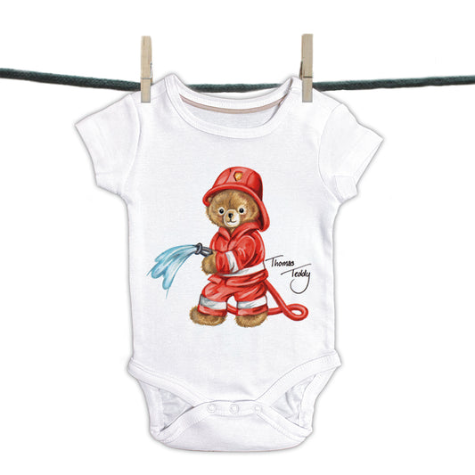 Baby Strampler Thomas Teddy Kollektion - Brandweer Beer