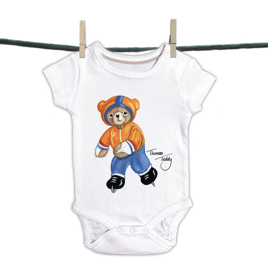 Baby Strampler Kollektion Thomas Teddy - Eislaufbär