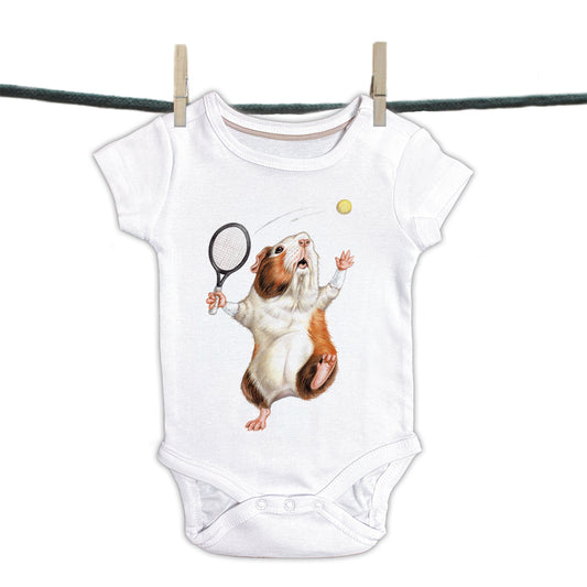 Baby Strampler mit Meerschweinchen - Tennis