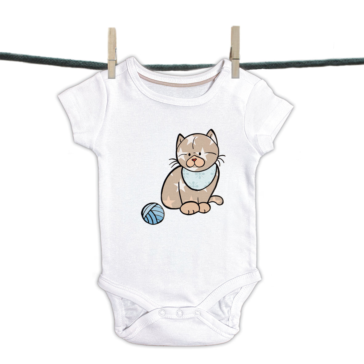 Baby Strampler Patchwork Kollektion - Kätzchen