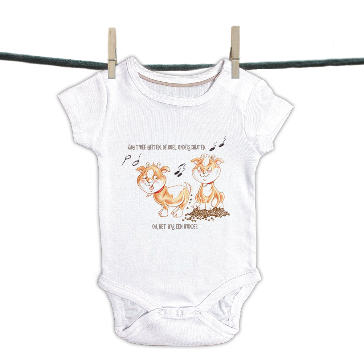 Baby Romper Nursery Rhymes - "Saw 2 Goats,,....."