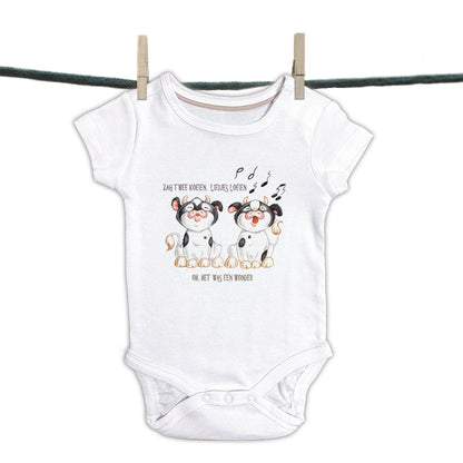 Baby Strampler Kinderlieder - "Sah 2 Kühe,....."