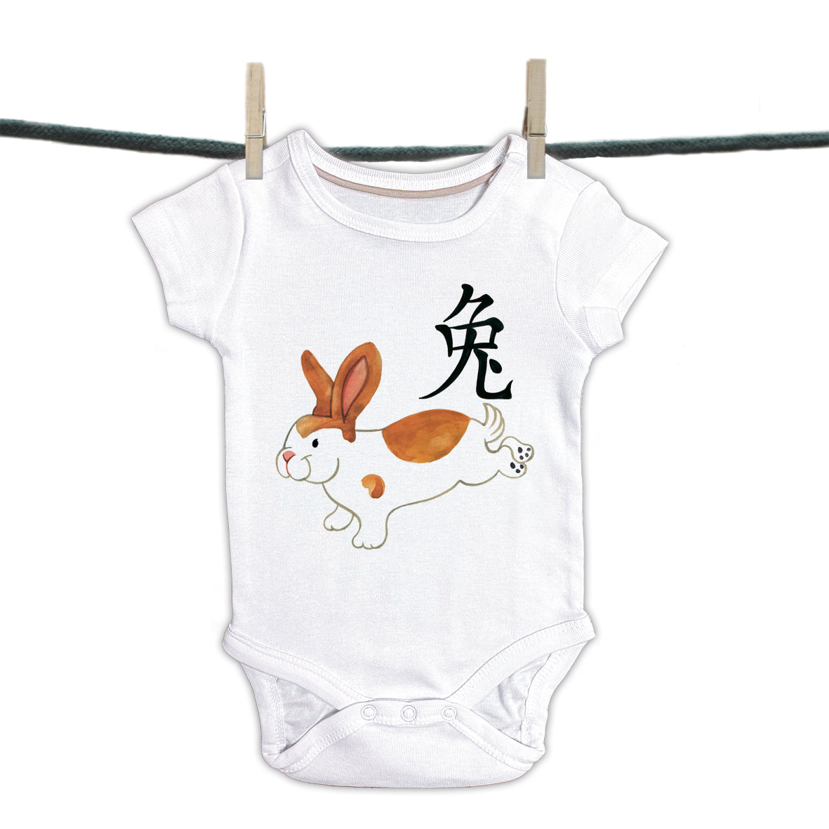 Baby Onesie Chinese Characters Collection - Rabbit