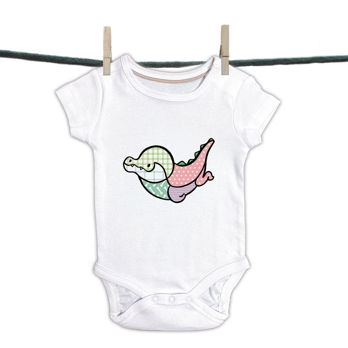Babyromper Patchwork Collectie - Krokodil