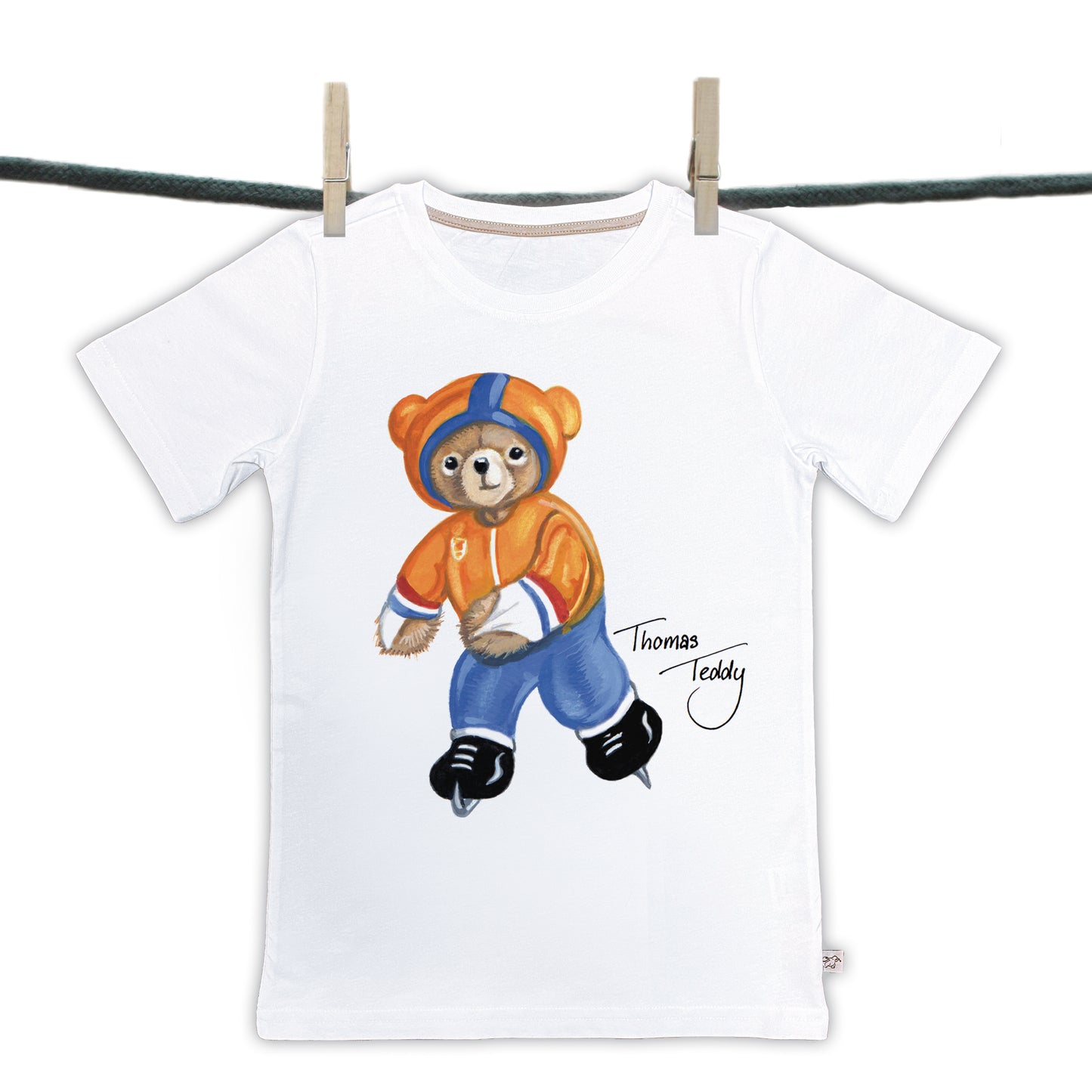 T-shirts Thomas Teddy Collectie - Schaatsende Beer